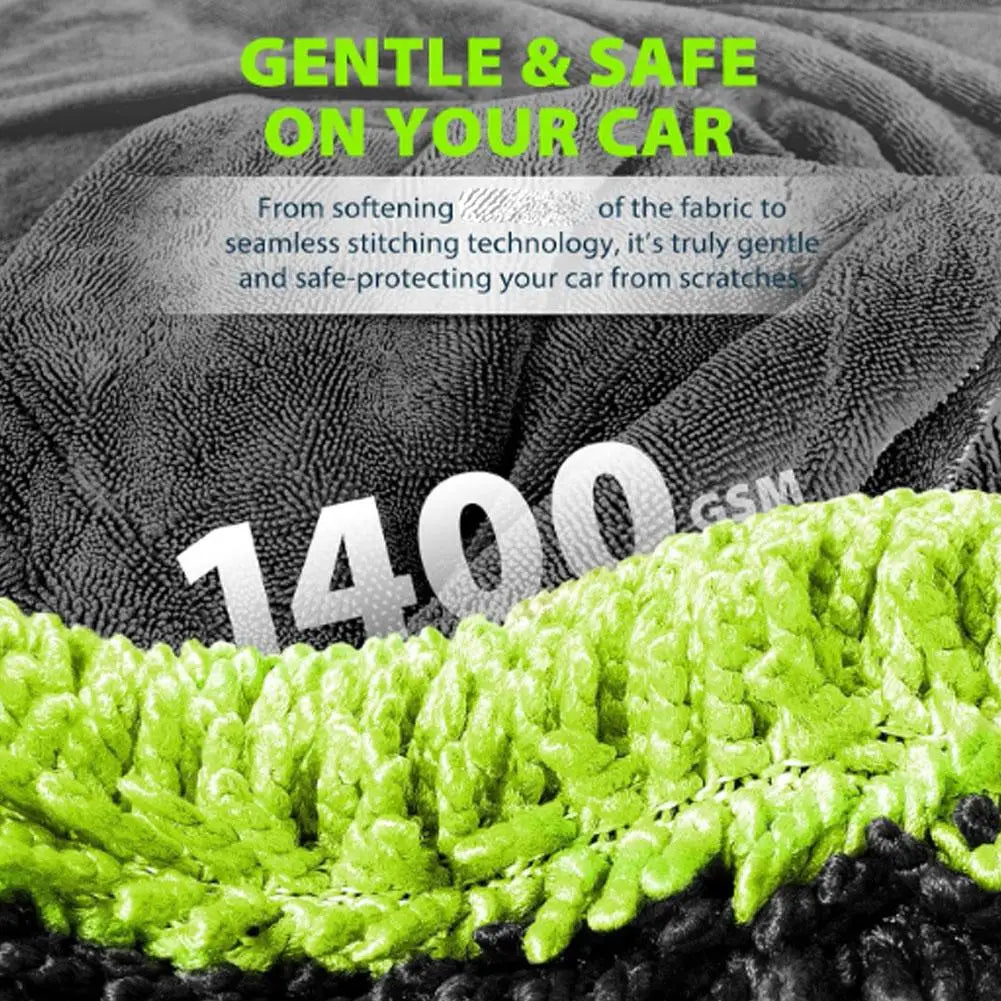 Pro 1400 GSM Drying Towel — microfiber car drying towel