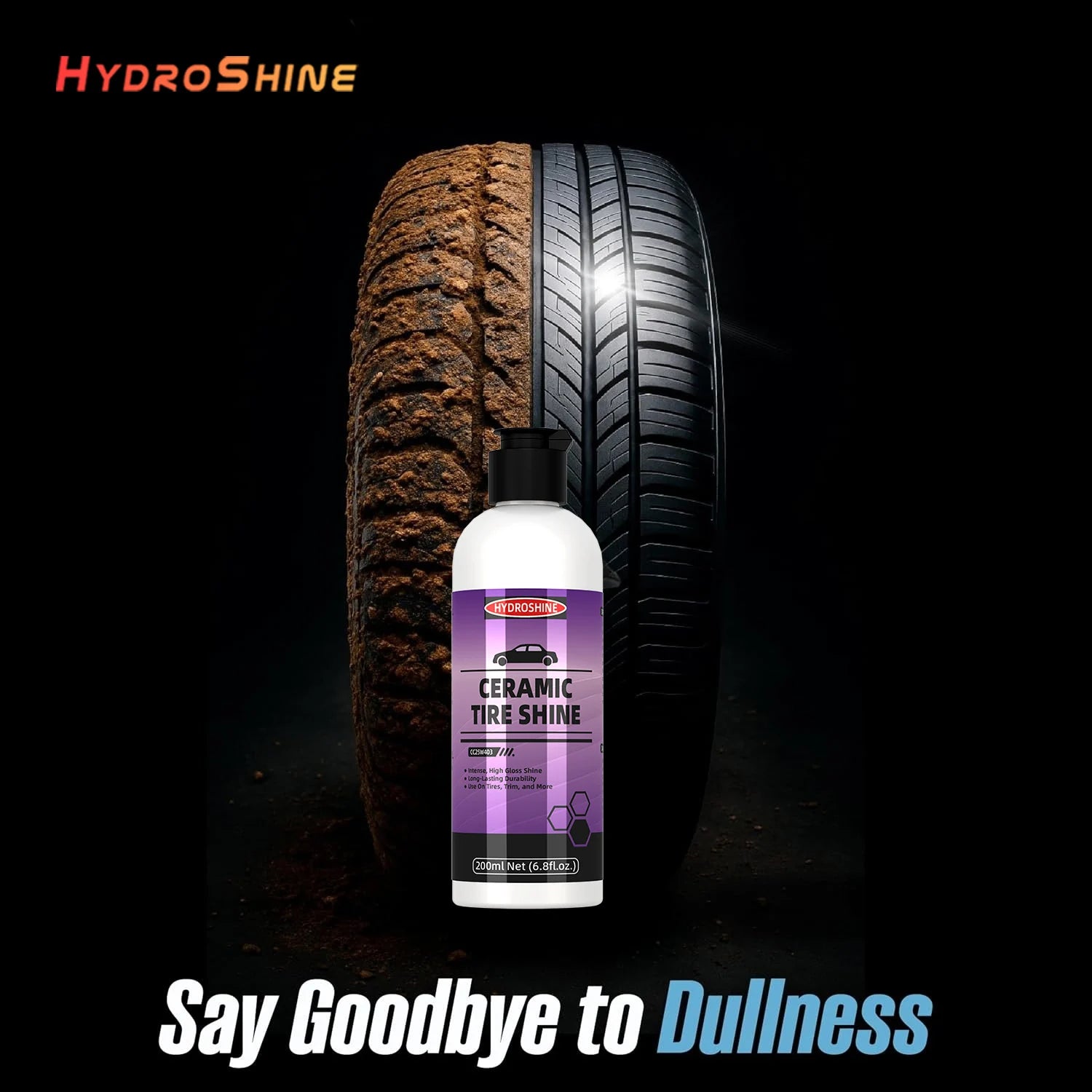 Ceramic Tire Shine Gel — tire and trim care product for cars